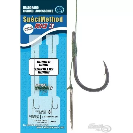 HALDORÁDÓ SpéciMethod Rig3 Braid 10 mm / 8 barbed
