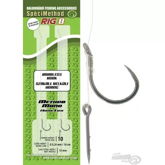 HALDORÁDÓ SpéciMethod Rig8 Mono 10 mm / 10 barbless