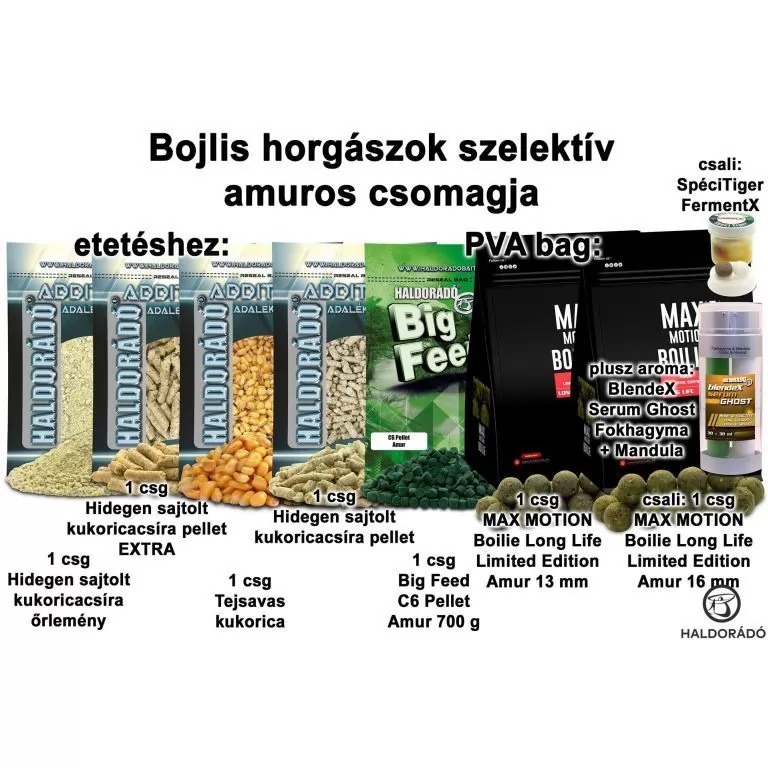 HALDORÁDÓ Tavaszi recept 12 - Bojlis horgászok szelektív amuros csomagja / 1