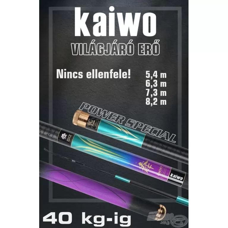 KAIWO Világjáró erő - 8,1 m XP - extra erős spiccbot maximum 40 kg-os halakig / 1