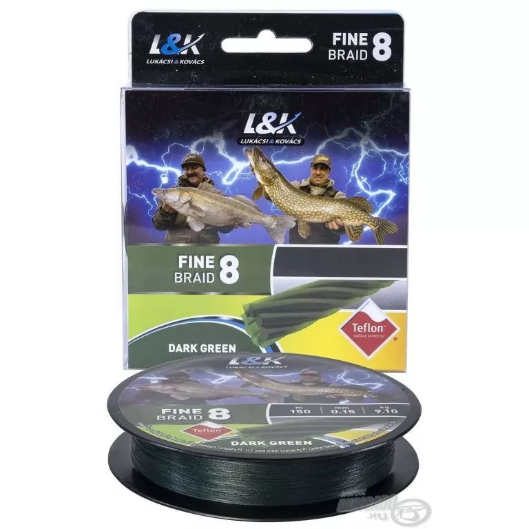 L&K Fine Braid 8 Dark Green - 0,08 mm / 1