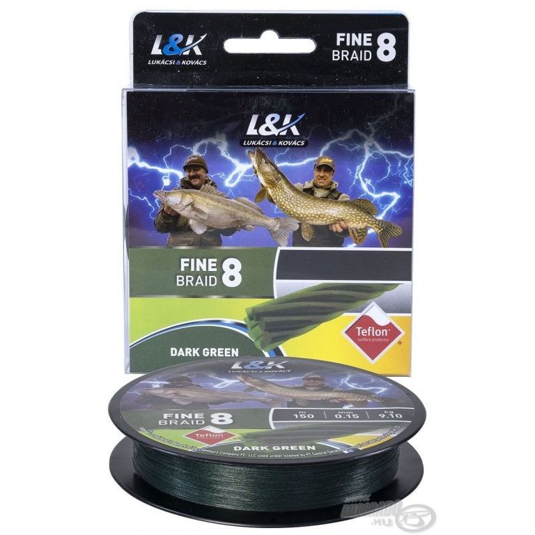 L&K Fine Braid 8 Dark Green - 0,10 mm