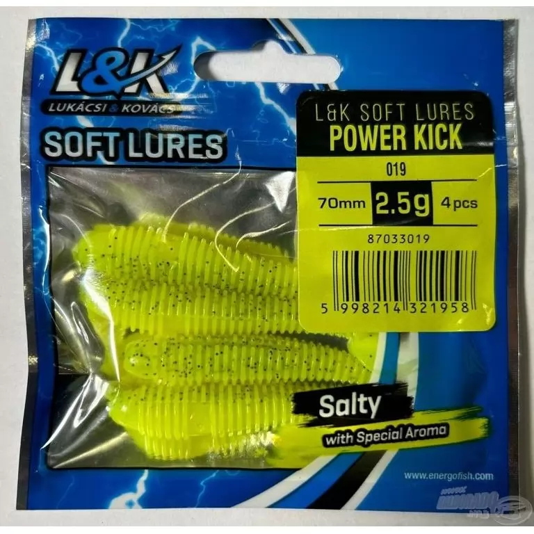 L&K Power Kick 7 cm - 019 neonzöld csillámos / 2