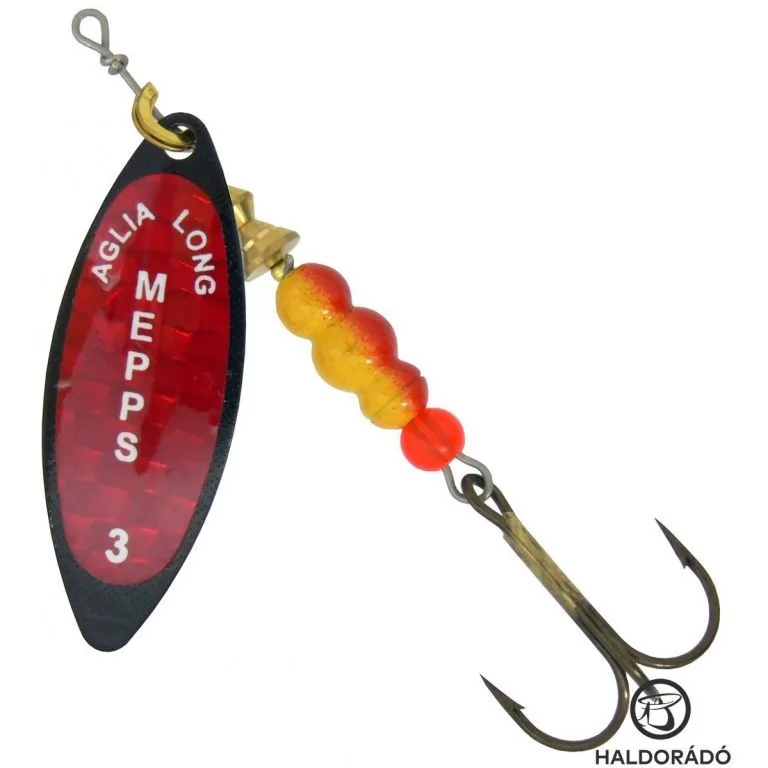 Mepps Aglia Long Redbow 3 - Fekete / 1