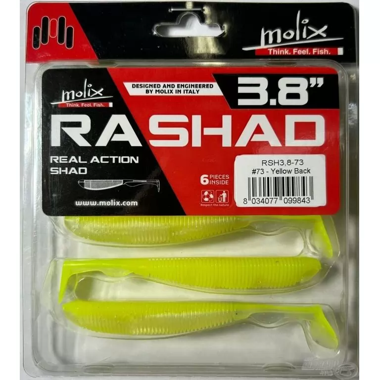 MOLIX RA SHAD 9,6 cm - Yellow Back / 2