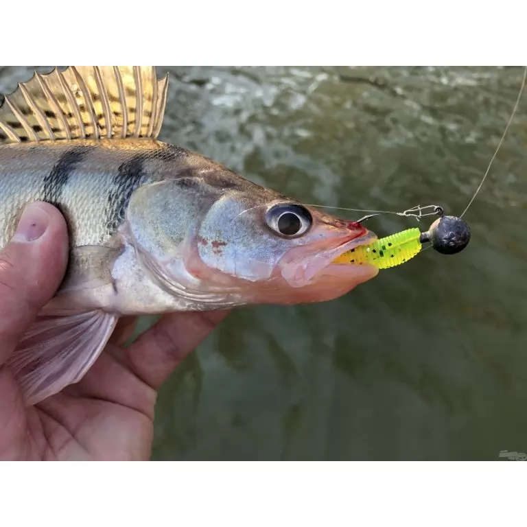 NEVIS Impulse Shad 7,5 cm - Neonzöld csillámos