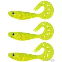 NEVIS Vantage Twister Shad 9 cm - Sárga-Flitter