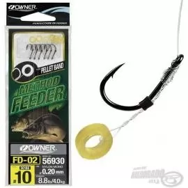 OWNER FD-02 Method Feeder előkötött monofil előke pellet karikával - 6 / 0,22 mm