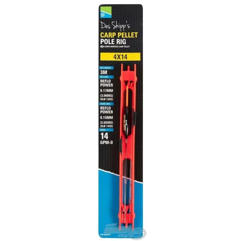 PRESTON Carp Pellet Pole Rig 4x14 / 1