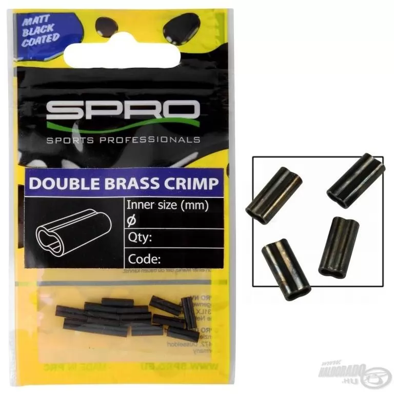 SPRO Matte Black W-Brass Crimp 0,7 mm - Krimp utántöltő / 1