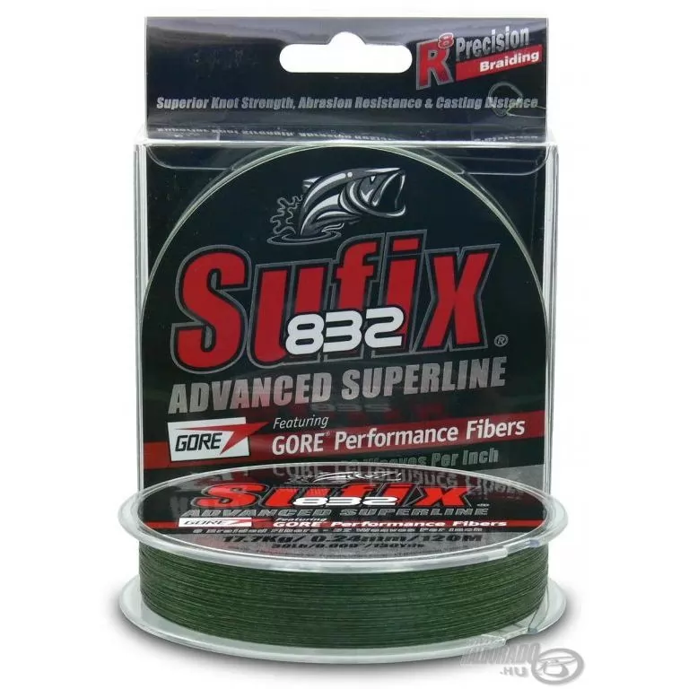 SUFIX 832 Braided zöld 120 m 0,13 mm / 1