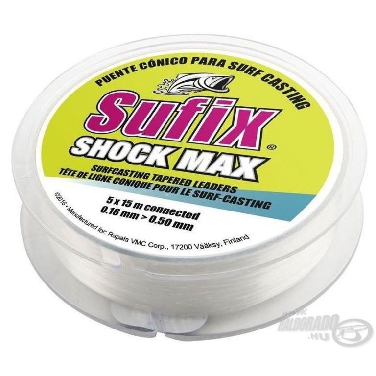 SUFIX Shock Max Tapered Line 5x15 m - 0,23-0,57 mm