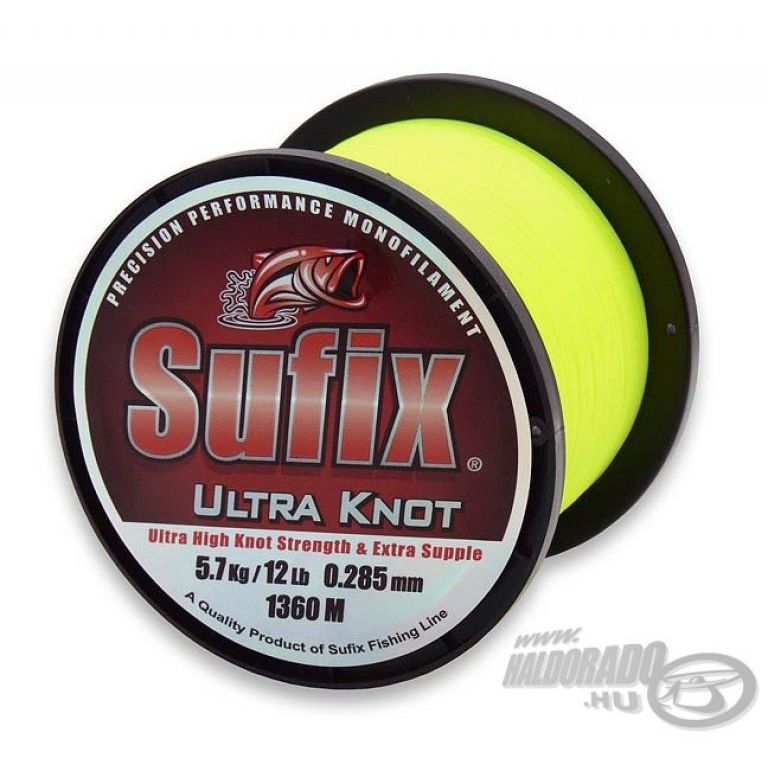 SUFIX Ultra Knot Fluo sárga 0,285 mm - 1360 m
