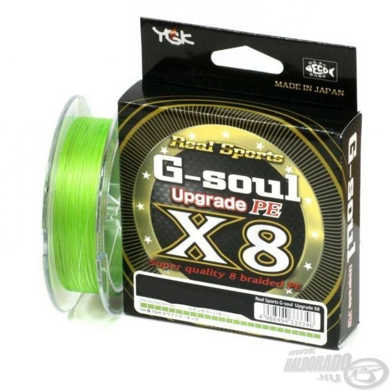 YGK G-Soul X8 Upgrade Braid fluo zöld 150 m - 0,148 mm